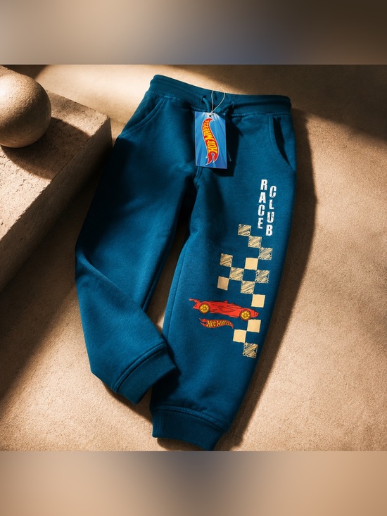 Hot Wheels Other - Hot Wheels Kids Blue Jogger Sweatpants Race Club Graphic Size 110/116 4-6Y